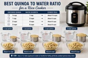 Quinoa to water ratio for a rice cooker