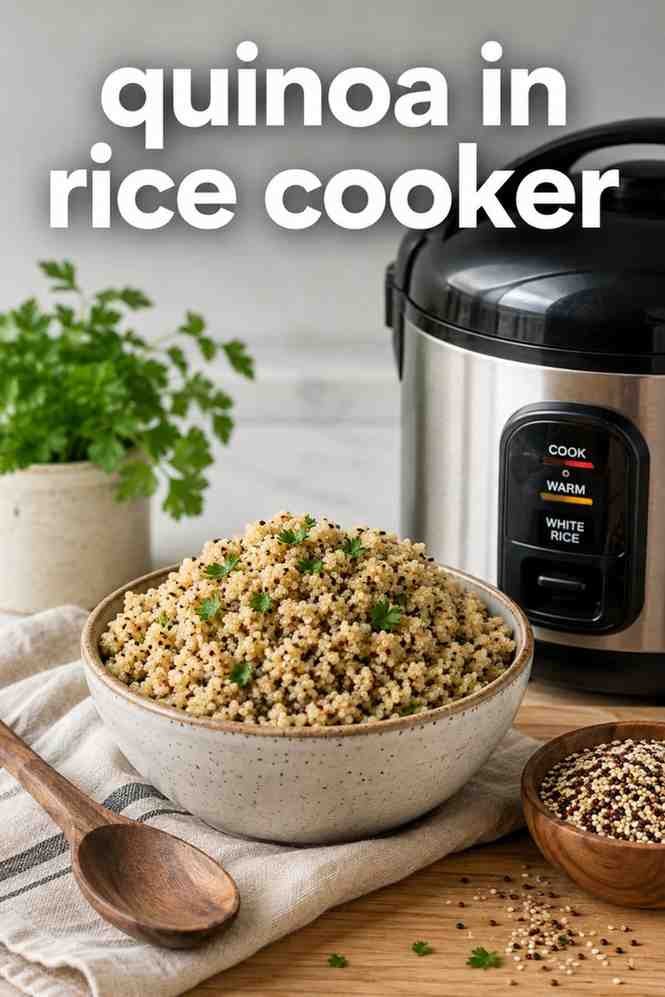 A lady preparing quinoa in rice cooker